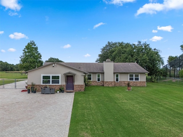 2921 Lake Tohopekaliga Blvd, Kissimmee, FL 34746 - ranch-style house with a chimney and stucco siding