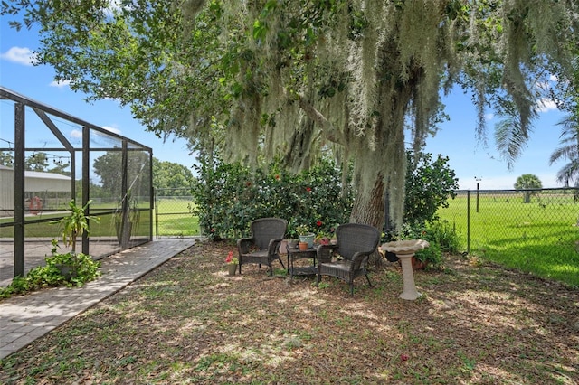 2921 Lake Tohopekaliga Blvd, Kissimmee, FL 34746 - view of yard featuring a lanai