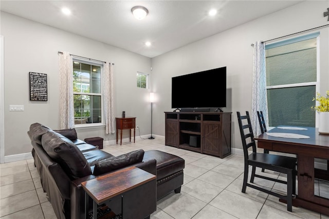 14536 Golden Harbor Ln, Winter Garden, FL 34787 - living area featuring light tile patterned flooring and recessed lighting