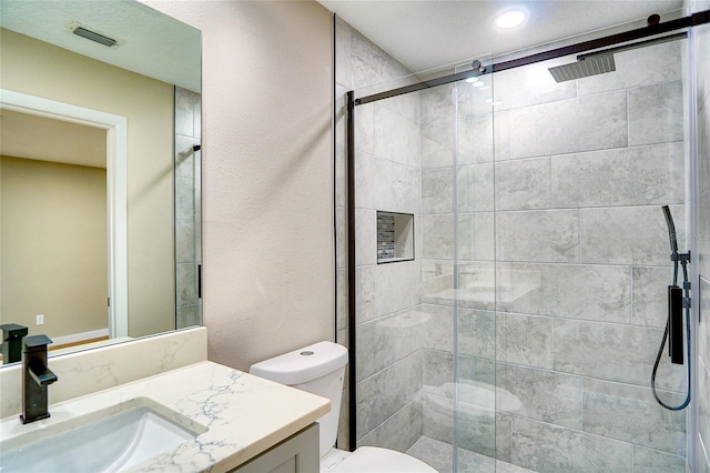 5938 Marlberry Dr, Orlando, FL 32819 - bathroom featuring vanity and a stall shower