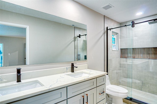 5938 Marlberry Dr, Orlando, FL 32819 - bathroom featuring double vanity and a shower stall