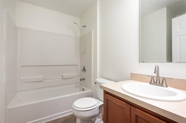 85 Levee Ln, Ormond Beach, FL 32174 - full bathroom with vanity, shower / washtub combination, and wood finished floors