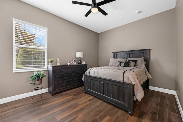 1462 Palm Bay Ct, Lake Mary, FL 32746 - bedroom featuring dark wood finished floors and a ceiling fan