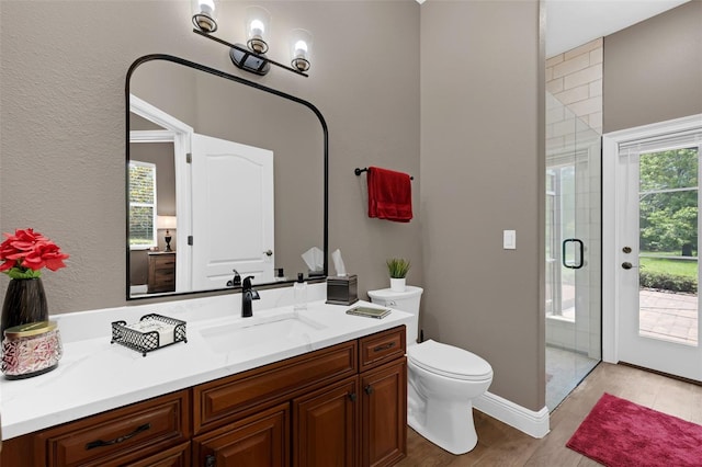 1462 Palm Bay Ct, Lake Mary, FL 32746 - full bath with a shower stall, vanity, and wood finished floors