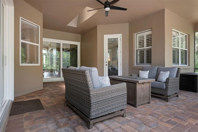 1462 Palm Bay Ct, Lake Mary, FL 32746 - view of patio featuring a ceiling fan and outdoor lounge area