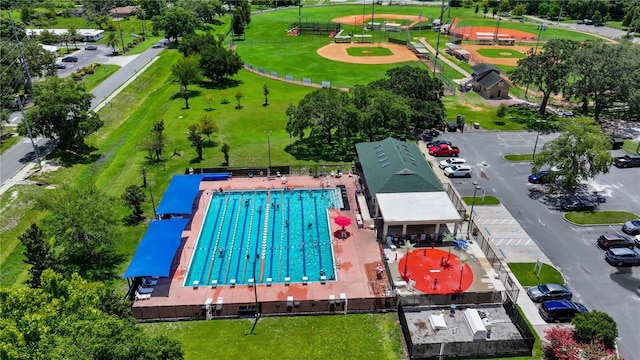 410 Winter Bliss Ln, Mount Dora, FL 32757 - drone / aerial view of a pool area and a park