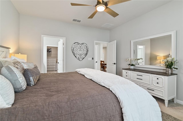 410 Winter Bliss Ln, Mount Dora, FL 32757 - bedroom featuring carpet floors and a ceiling fan