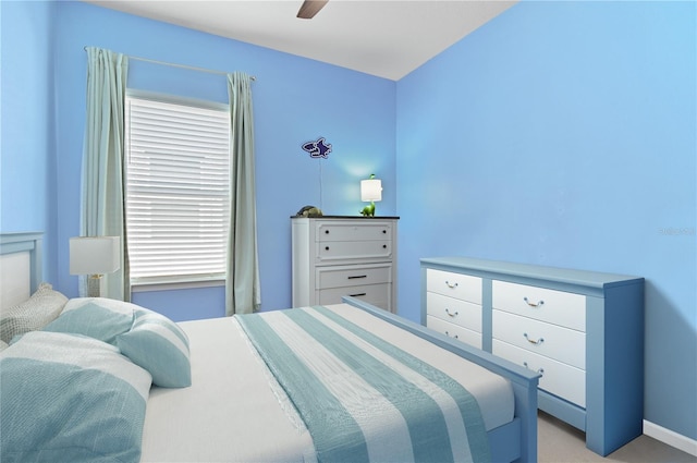 410 Winter Bliss Ln, Mount Dora, FL 32757 - bedroom featuring a ceiling fan and light colored carpet