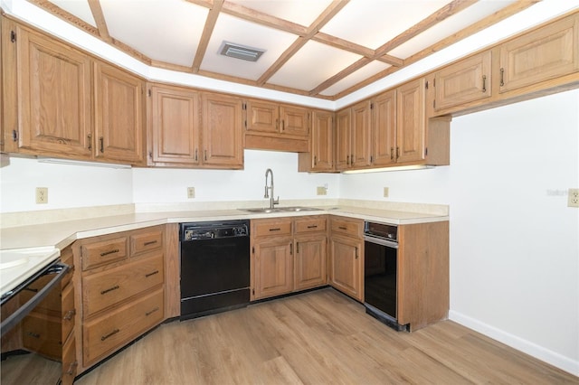 1424 Mt Laurel Dr, Winter Springs, FL 32708 - kitchen with dishwasher, range, light wood finished floors, and light countertops