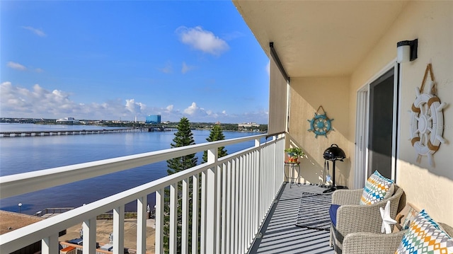 145 N Halifax Ave Unit 705, Daytona Beach, FL 32118 - balcony featuring a water view