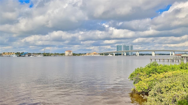 145 N Halifax Ave Unit 705, Daytona Beach, FL 32118 - water view with a notable bridge