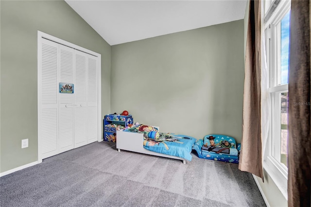 2235 Meadowmouse St, Orlando, FL 32837 - recreation room featuring vaulted ceiling, carpet, and healthy amount of natural light
