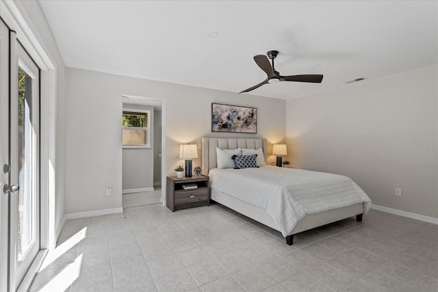 370 Hand Ave, Ormond Beach, FL 32174 - bedroom featuring light tile patterned floors and a ceiling fan