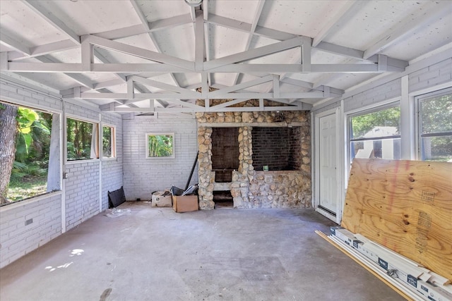 370 Hand Ave, Ormond Beach, FL 32174 - unfurnished sunroom with lofted ceiling