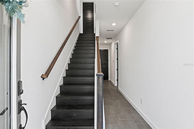 12468 Koshiba Aly, Orlando, FL 32827 - staircase featuring recessed lighting and baseboards