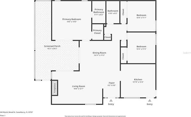545 Mystic Wood St, Casselberry, FL 32707 - view of home floor plan