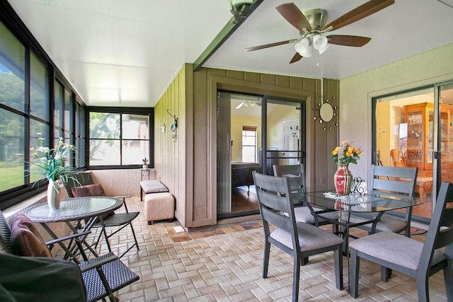 545 Mystic Wood St, Casselberry, FL 32707 - sunroom / solarium featuring ceiling fan and outdoor dining area