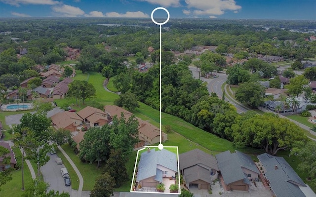 545 Mystic Wood St, Casselberry, FL 32707 - aerial view of residential area featuring property boundaries highlighted
