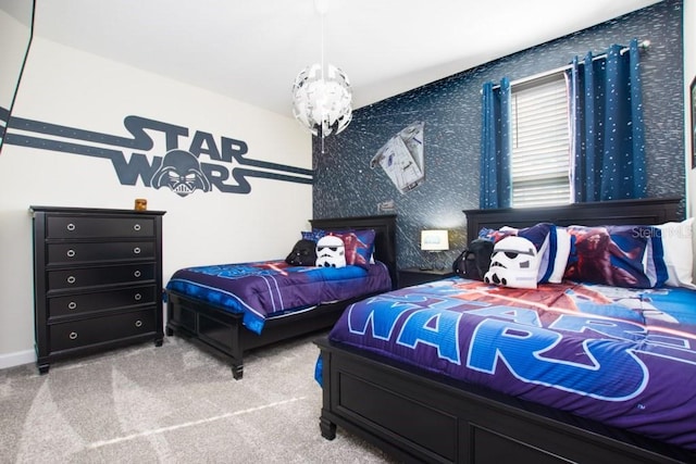 8982 Cabot Cliffs Dr, Davenport, FL 33896 - carpeted bedroom featuring wallpapered walls