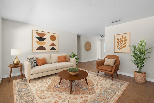 710 N Sparkman Ave, Orange City, FL 32763 - living area with tile patterned flooring and ceiling fan