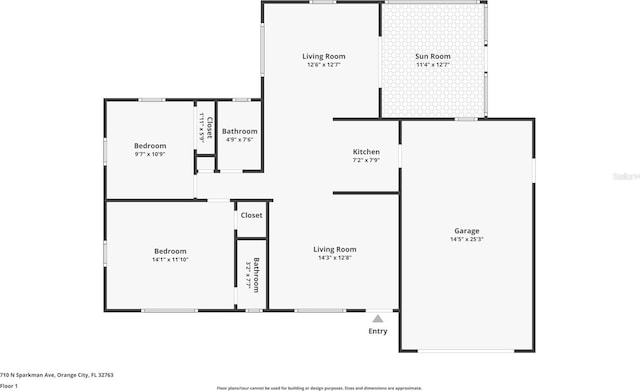 710 N Sparkman Ave, Orange City, FL 32763 - view of floor plan / room layout