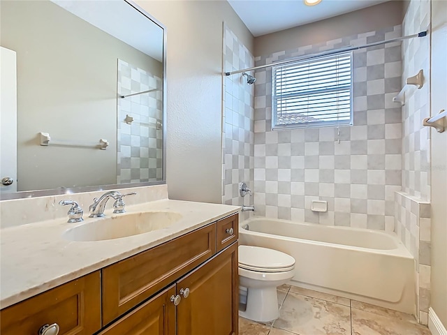 2209 Callaway Ct, Davenport, FL 33837 - bathroom with vanity, bathtub / shower combination, and tile patterned flooring