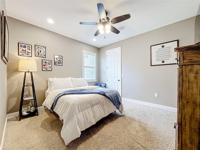 31980 Geoff Way, Sorrento, FL 32776 - bedroom featuring carpet flooring, ceiling fan, and recessed lighting