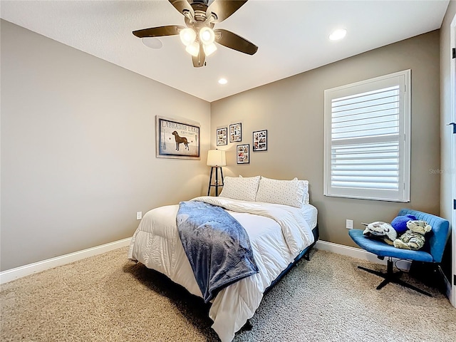 31980 Geoff Way, Sorrento, FL 32776 - carpeted bedroom with a ceiling fan and recessed lighting