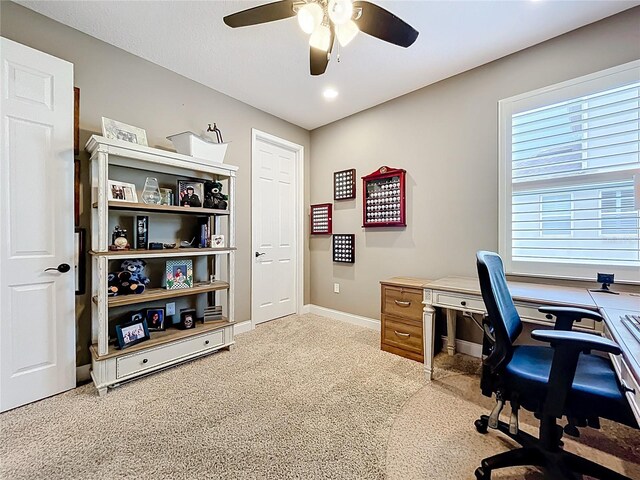 31980 Geoff Way, Sorrento, FL 32776 - carpeted home office with ceiling fan and baseboards