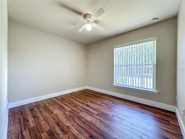 117 Burns Ave, Longwood, FL 32750 - empty room featuring a smoke detector, wood finished floors, a ceiling fan, and a textured ceiling