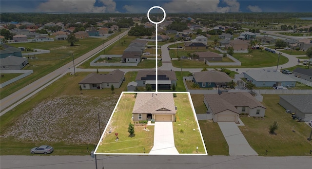 205 Cimarron Dr, Kissimmee, FL 34759 - aerial perspective of suburban area featuring property boundaries highlighted