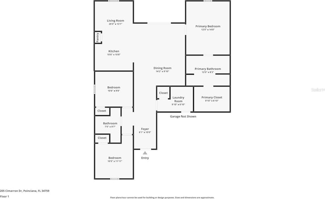 205 Cimarron Dr, Kissimmee, FL 34759 - view of home floor plan