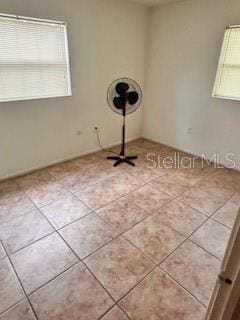 view of tiled spare room