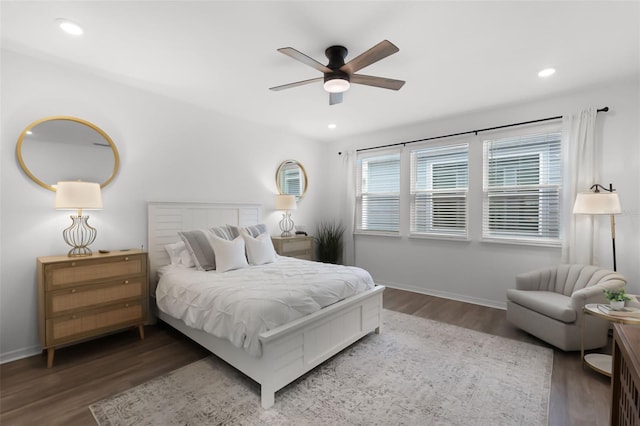 15133 Summer Harvest St, Winter Garden, FL 34787 - bedroom with wood finished floors, recessed lighting, and ceiling fan