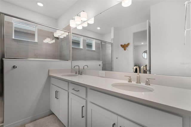 15133 Summer Harvest St, Winter Garden, FL 34787 - full bathroom featuring double vanity and a tile shower