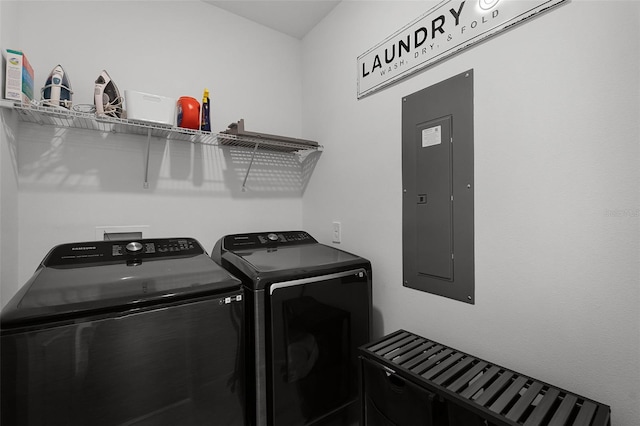 15133 Summer Harvest St, Winter Garden, FL 34787 - laundry room with washing machine and dryer and electric panel