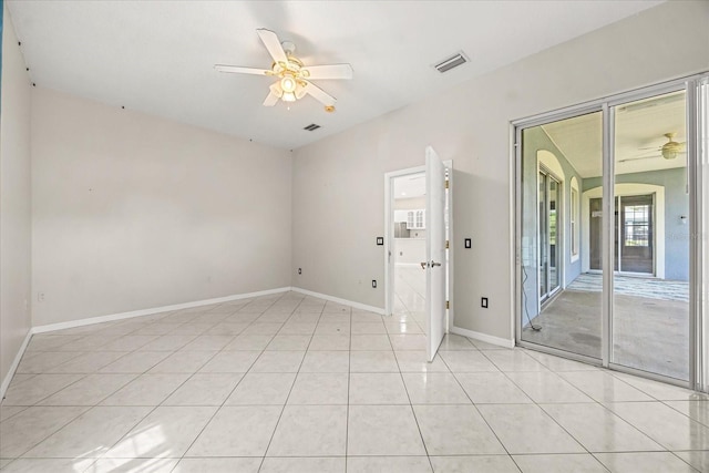 13848 Vista Del Lago Blvd, Clermont, FL 34711 - empty room featuring ceiling fan and light tile patterned flooring
