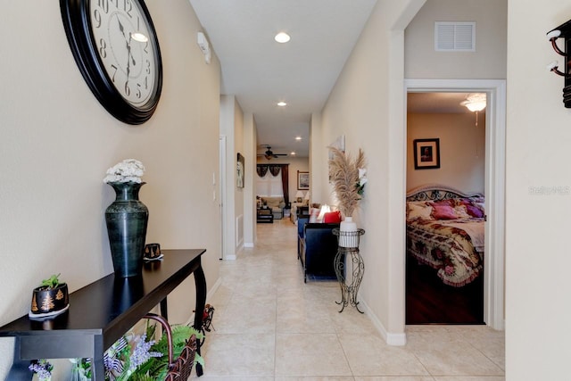 30210 Donnington Loop, Mount Dora, FL 32757 - hallway with light tile patterned flooring and recessed lighting