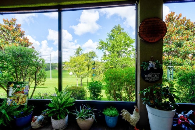 30210 Donnington Loop, Mount Dora, FL 32757 - sunroom / solarium featuring golf course view and plenty of natural light