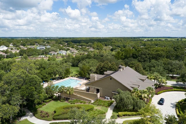 30210 Donnington Loop, Mount Dora, FL 32757 - drone / aerial view of a pool and a forest
