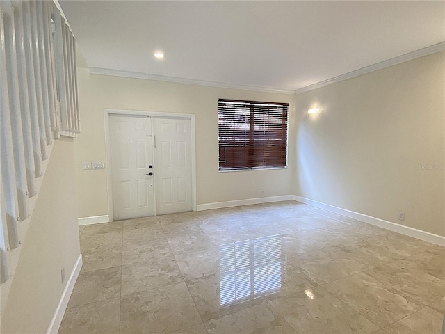 4375 Foxtail Ln, Weston, FL 33331 - entrance foyer featuring crown molding and baseboards