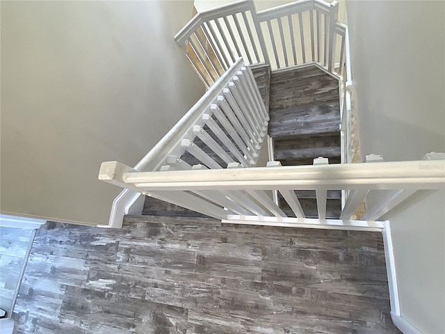 4375 Foxtail Ln, Weston, FL 33331 - stairway with wood finished floors