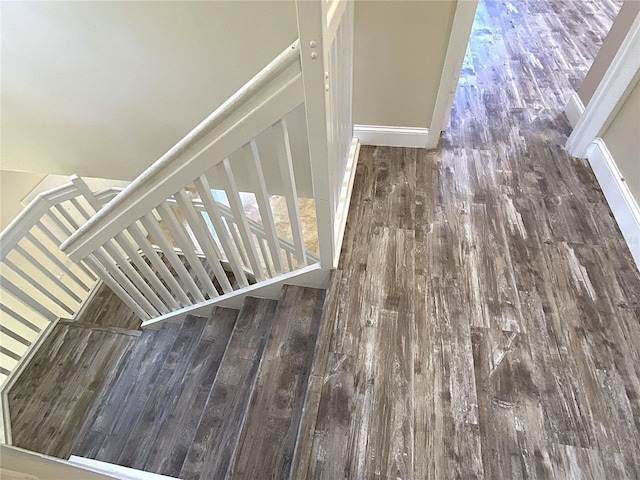 4375 Foxtail Ln, Weston, FL 33331 - stairs with wood finished floors and baseboards