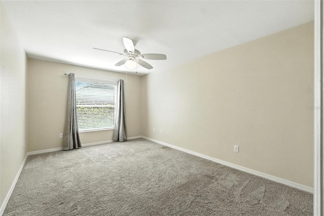 2895 Apache Ct, The Villages, FL 32163 - carpeted empty room with a ceiling fan and baseboards