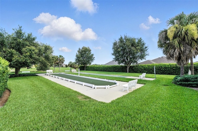2895 Apache Ct, The Villages, FL 32163 - surrounding community featuring a bocce ball area and a lawn