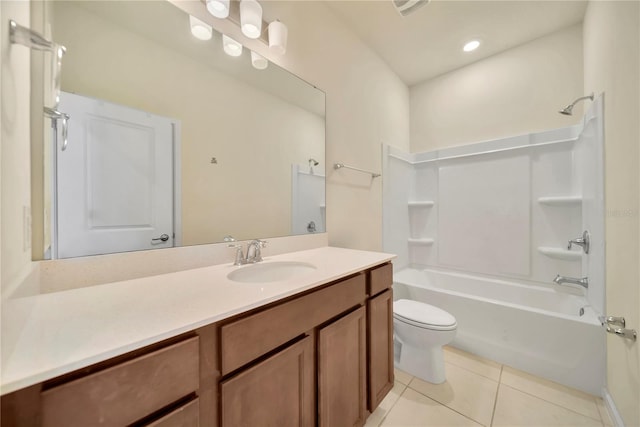 2601 Blowing Breeze Ave, Kissimmee, FL 34744 - bathroom with vanity, tile patterned floors, and bathing tub / shower combination