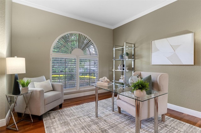 5102 Round Tree Ct, Orlando, FL 32819 - office space with wood finished floors and crown molding