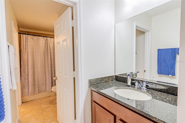 1639 Balsam Willow Trl, Orlando, FL 32825 - bathroom featuring vanity, tile patterned flooring, and curtained shower