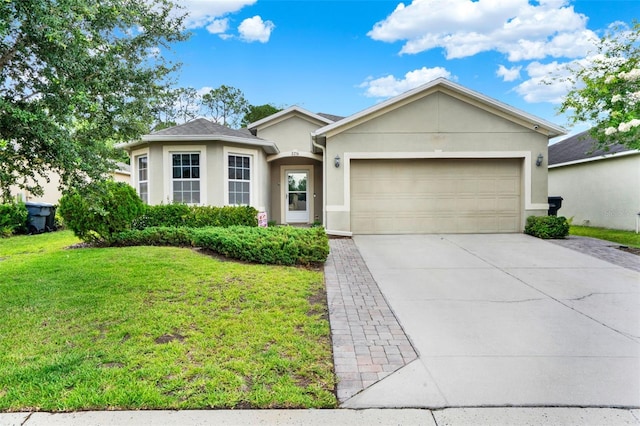 2216 Sequoia Way, Davenport, FL 33896 - ranch-style home featuring stucco siding, a front lawn, an attached garage, and concrete driveway
