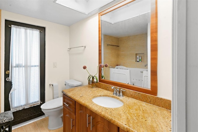 2113 Lochmoor Cir, North Fort Myers, FL 33903 - bathroom with vanity and a tub to relax in